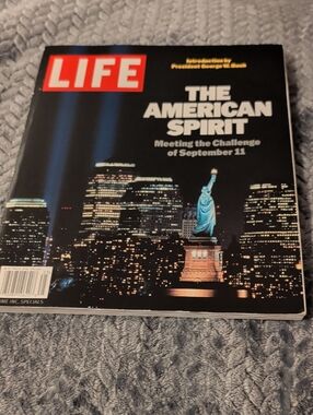 LIFE Magazine "The American Spirit" Cover - Black with Blue & Red Accents
